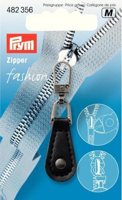 Actual product image Prym Fashion zipper imitation leather, round