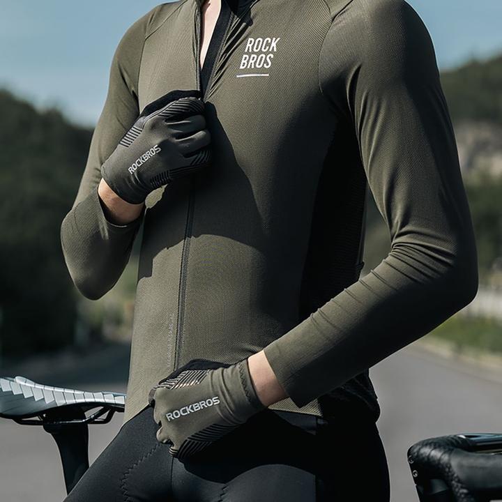 Produktbild Rockbros cycling gloves spring/summer/autumn, full, size: S - green (S)