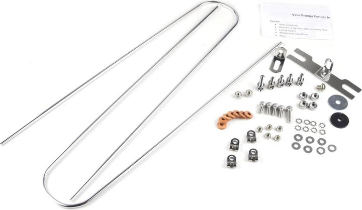 Actual product image Velo Orange Smooth mudguard 26", 60mm, silver (Mudguard set)