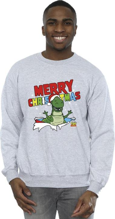 Actual product image Disney Mens Toy Story Rex Christmas Burst Sweatshirt (XXL)