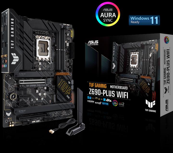 Image du produit ASUS TUF GAMING Z690-PLUS WIFI (LGA 1700, Intel Z690H, ATX)