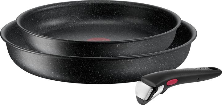 Tefal Ingenio Black Stone (28 cm, Ensemble de casseroles et de poêles de cuisson, Aluminium)