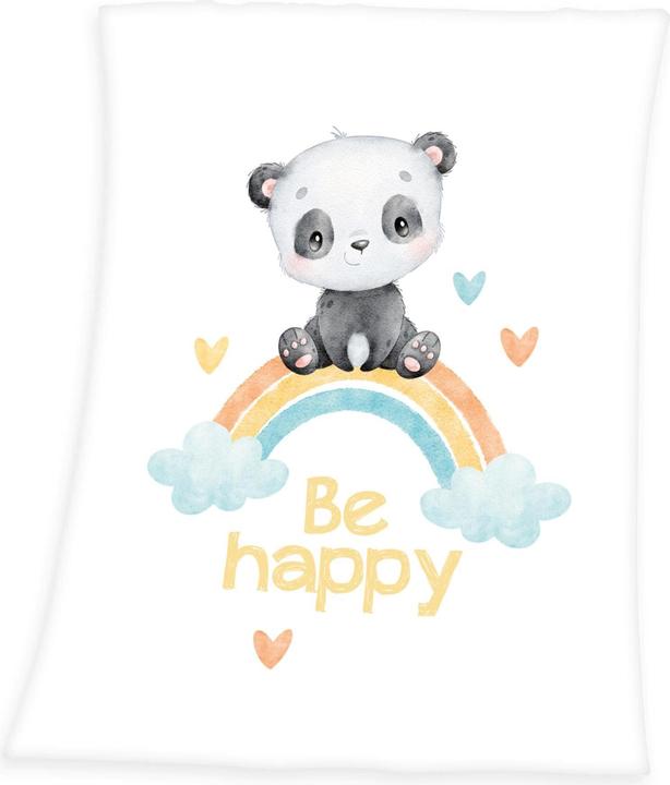 Produktbild Herding Kuscheldecke Regenbogen Panda 75 x 100 cm (75 x 100 cm)