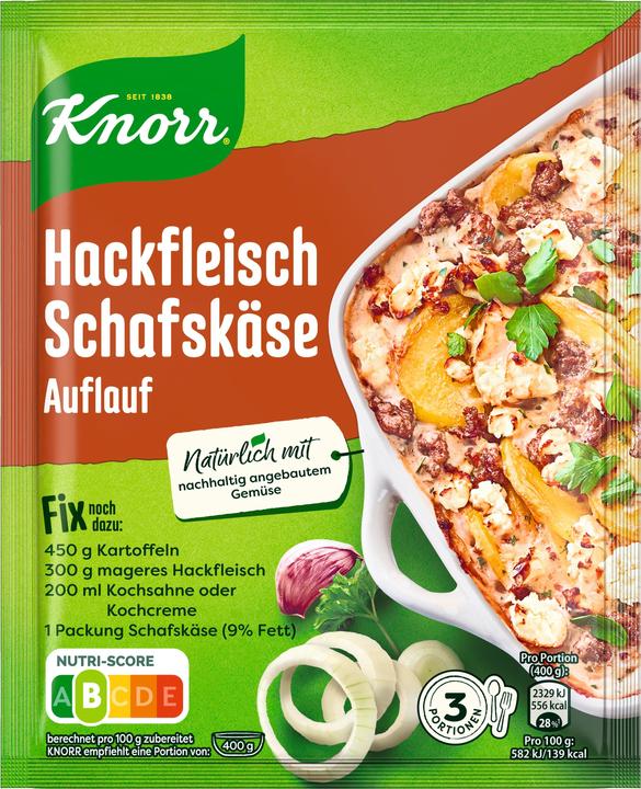 Image du produit Knorr Fix Gratin de viande hachée et de fromage de brebis (43 g)