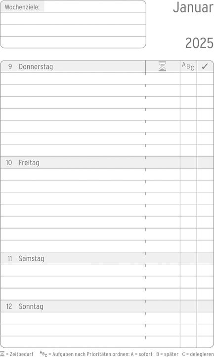 Produktbild Chronoplan Buchkalender (9.5 x 14 cm, Deutsch)