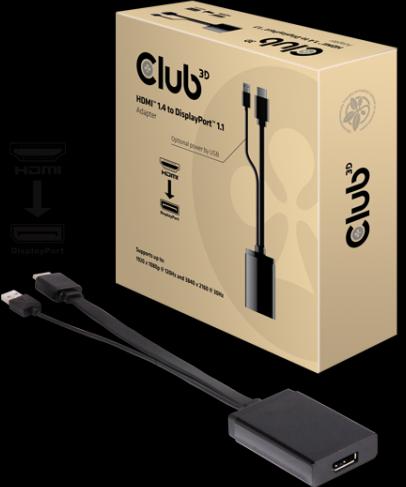 Produktbild Club 3D HDMI 1.4 auf DisplayPort1.1 Adapter (DP, 31 cm)