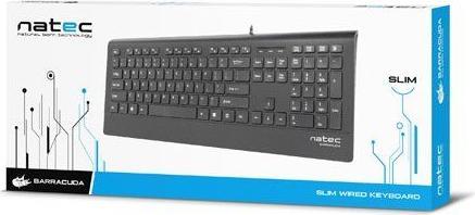 Actual product image Natec BARRACUDA Keyboard USB QWERTY (US, Cable)