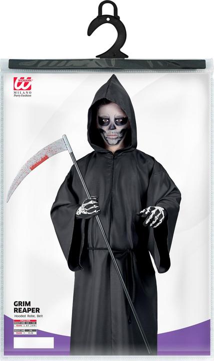 Actual product image Widmann Children's costume skeleton robe with hood, belt (128)