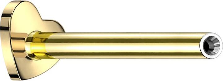 Produktbild Star Piercing Micro Threadless Labret-Stab Herz vergoldet (ohne Messing, Titan G23)