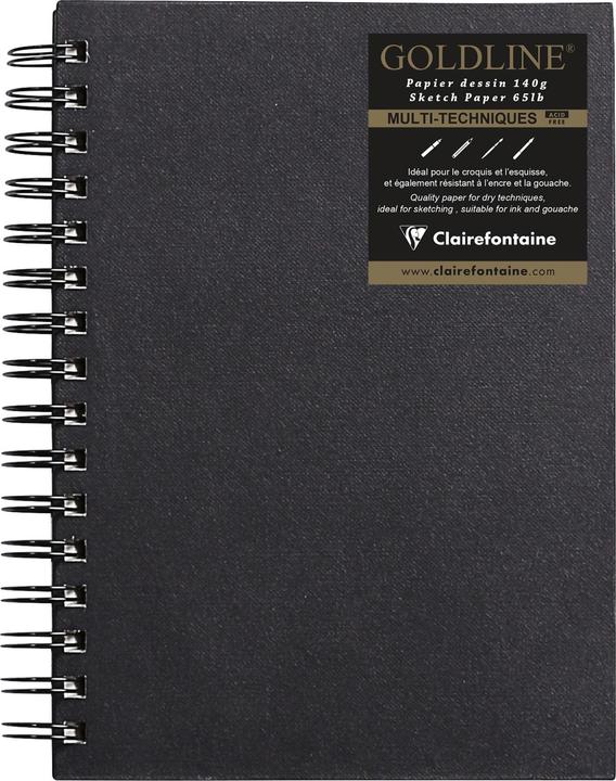 Image du produit Clairefontaine Carnet de croquis Goldline (A5, Blanc, Couverture rigide)