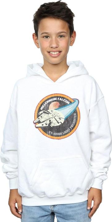 Immagine prodotto Star Wars Millennium Falcon Badge Felpa con Cappuccio Ragazzi (140, 146)