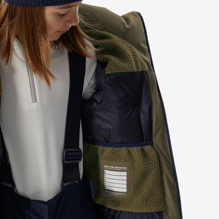 Produktbild Wedze Skijacke Kinder wattiert warm wasserdicht - Piste 500 khaki (146)