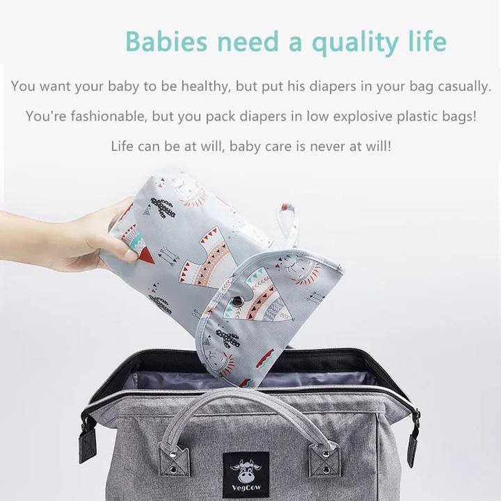 Image du produit Only-Bags.Store Sac à couches réutilisable et imperméable à l'eau Sac à couches humides/sèches Stockage pour maman