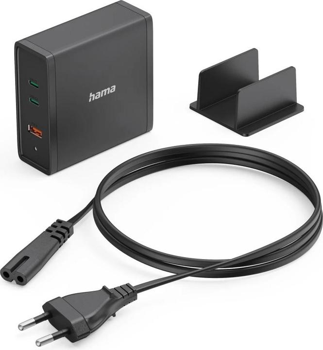 Immagine prodotto Hama Stazione di ricarica USB-C universale, GaN, 3 porte, Power Delivery (PD), 5-28V/140W (140 W)
