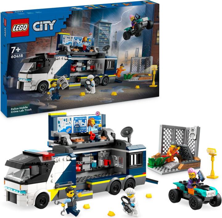 Actual product image LEGO 60418 Police truck with laboratory (60418, LEGO City)