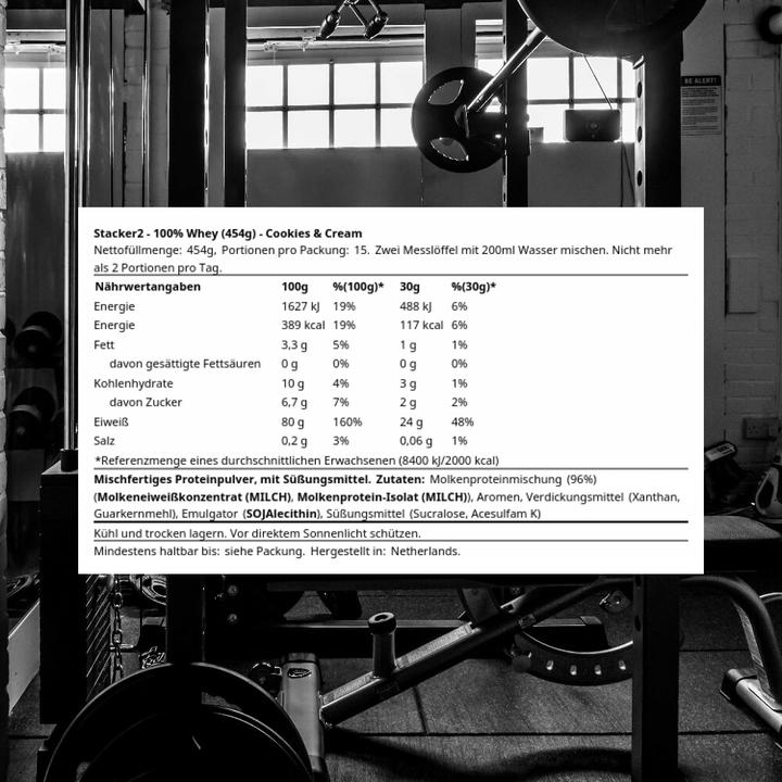 Image du produit Stackers 100% de Whey (Cookies & Cream, 454.45 g)