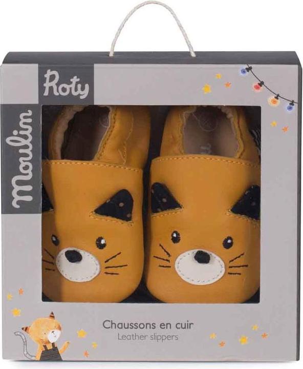 Produktbild Moulin Roty Lederschühchen gelbe Katze 6/12 Monate, Les Moustaches (12)