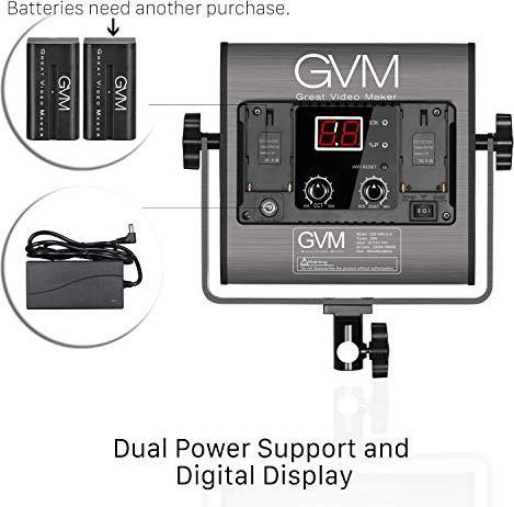 Immagine prodotto GVM Luci video a LED con supporto (Videocamera)