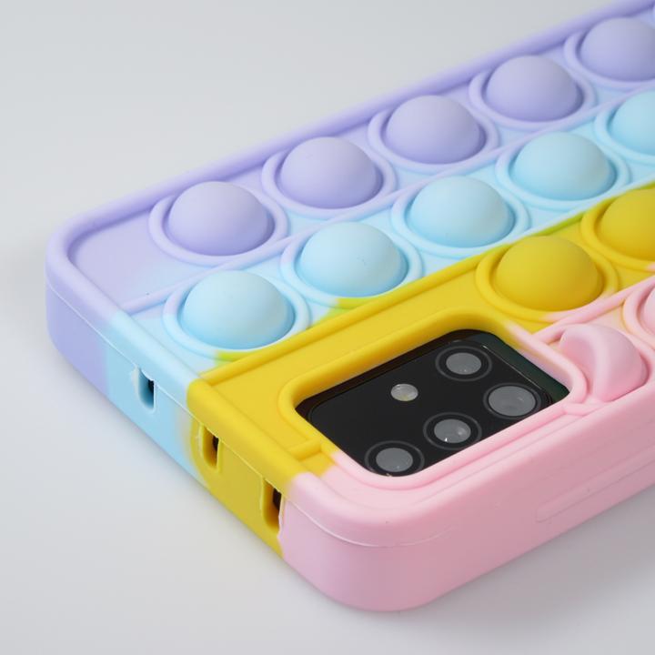 Image du produit PhoneLook Coque Silicone jeu éclate bulles anti-stress arc-en-ciel (Samsung Galaxy A52)