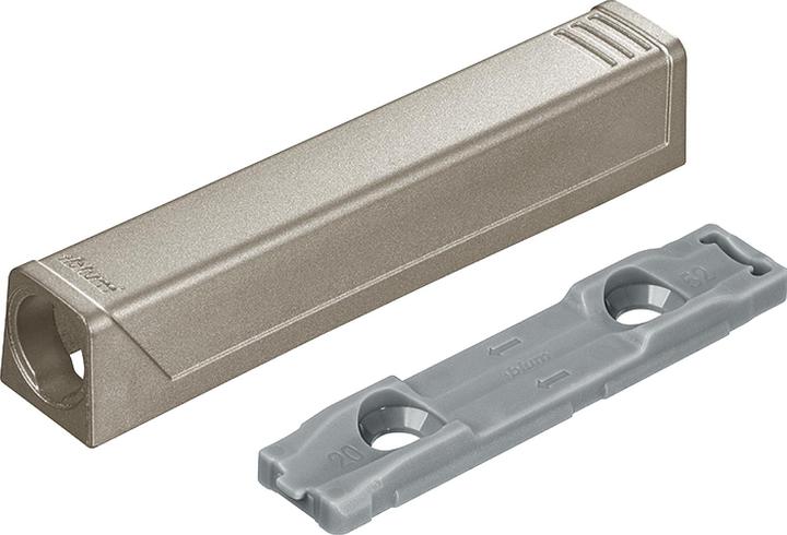 Blum TIP-ON gerade Adapterplatte 956A1201, Langversion, nickel-lackiert