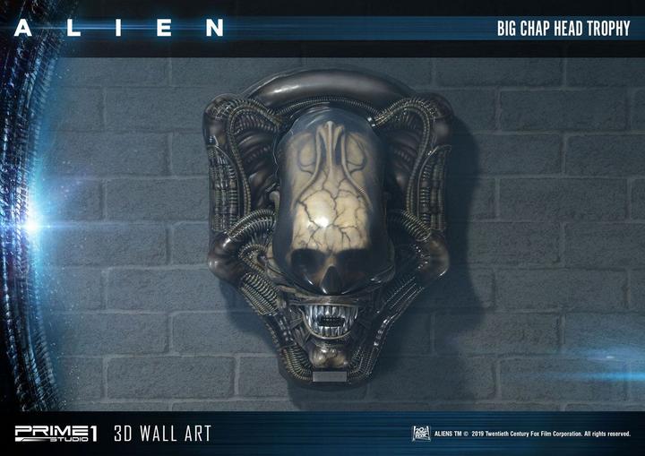 Actual product image Prime 1 Studio Alien plaque murale 3D Big Chap Head Trophy 58 cm