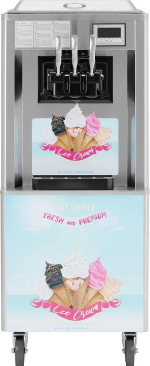 Actual product image Royal Catering Soft Serve Ice Cream Machine - 2140 W - 33 l/h - 3 flavours -