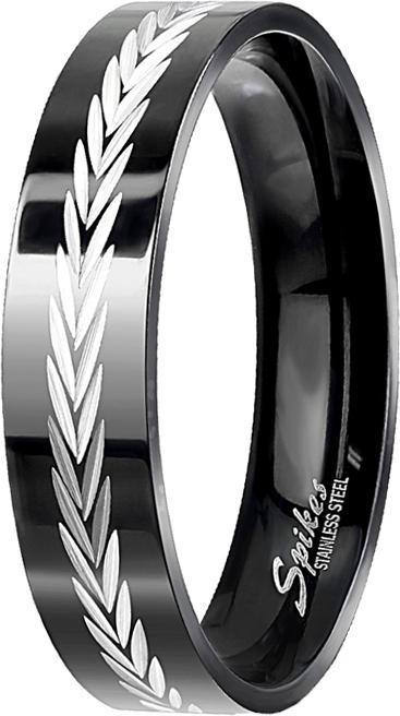 Actual product image Star Piercing Ring black laurel wreath (Surgical steel 316L, without brass)