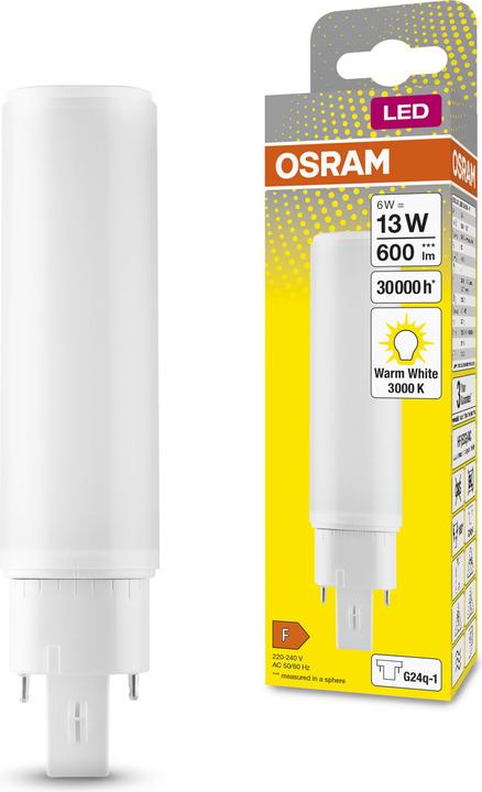 Produktbild Osram Dulux D/E (G24q-1, 6 W, 600 lm, 10 x, F)