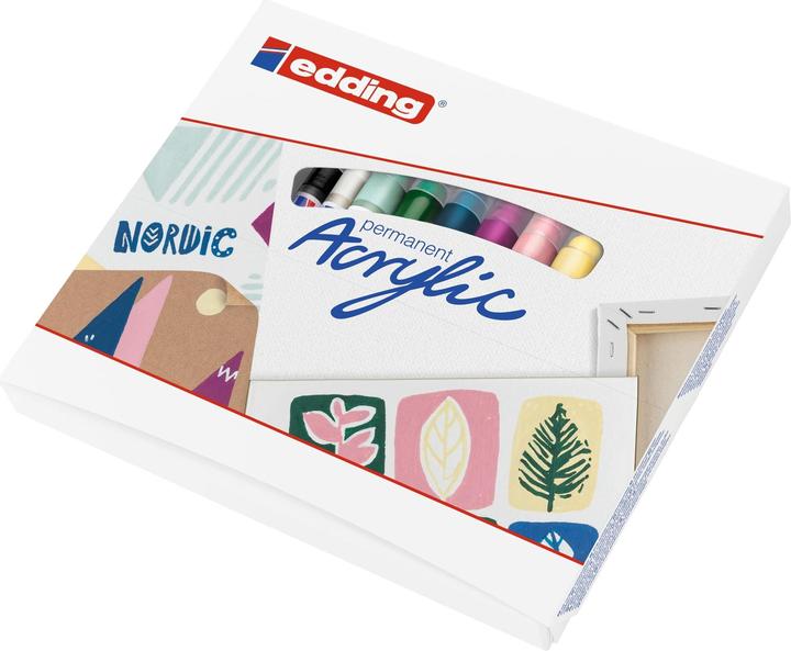 Produktbild Edding Acrylmarker Starter Set 8-teilig (Mehrfarbig, 10 mm, 8 x)