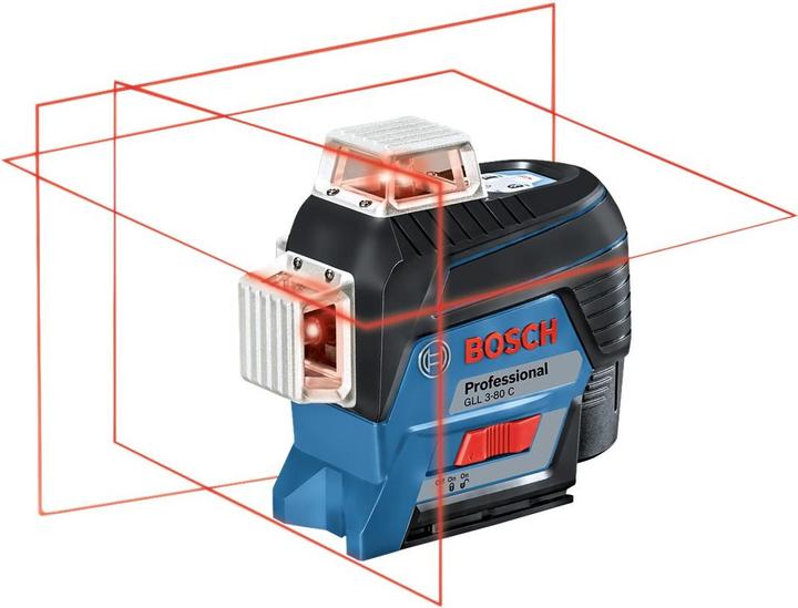 Koffer L-BOXX 136, universele houder BM 1 Professional, laserrichttafel, accu GBA 12V 2.0Ah, snellader GAL 1230 CV