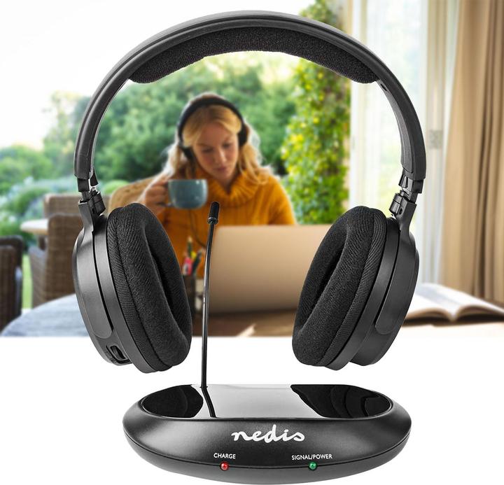 Actual product image Nedis HPRF200BK (No noise cancelling, 11 h, Wireless)