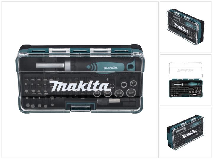 Produktbild Makita Ratschen und Bit-Set (Innensechsrund TX M10, Innensechsrund TX M15, Innensechsrund TX M20, Innensechsrund TX M30, Kreuz Phillips PH M1, Kreuz Phillips PH M2, Kreuz Pozidriv PZ M1, Kreuz Pozidriv PZ M2, Kreuz Phillips PH M3, Innensechsrund TX M40)