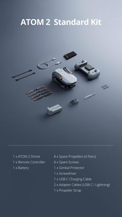 Produktbild Potensic Atom 2 Standard Kit (32 min, 249 g, 48 Mpx)