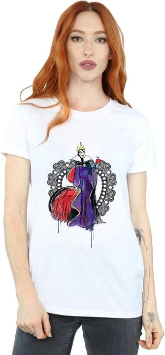 Actual product image Disney Womens/Ladies Villains Maleficent Sketch Cotton Boyfriend T-Shirt (M)