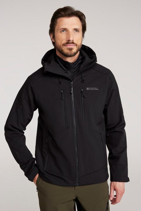 Actual product image Mountain Warehouse Mens Radius Recycled Soft Shell Jacket (XL)