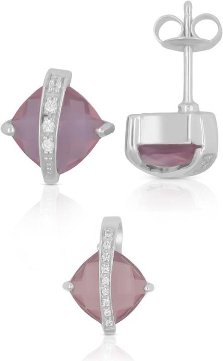 Image du produit Muau Parure de bijoux (Argent 925, Argent rhodié blanc)