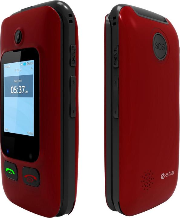Produktbild Estar Digni Flip by Clamshell Phone 2.4"+ 1.77"" Raudona (2.40", 0.08 Mpx, 2G)