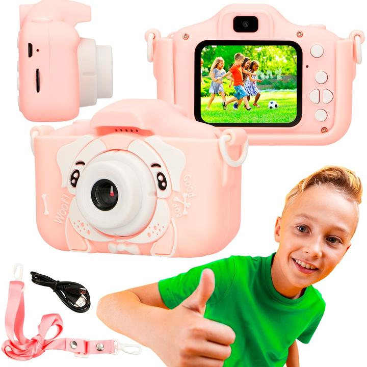 Actual product image Xinjia Extralink Kids Camera H28 Dual Pink