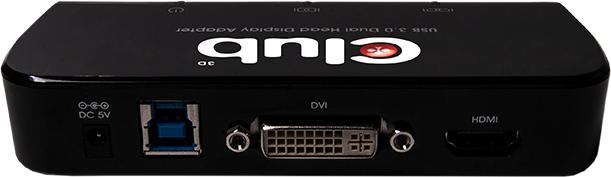 Immagine prodotto Club 3D SenseVision USB3.0 to DVI-I & HDMI Graphics Adapter (HDMI, DVI, 6.40 cm)