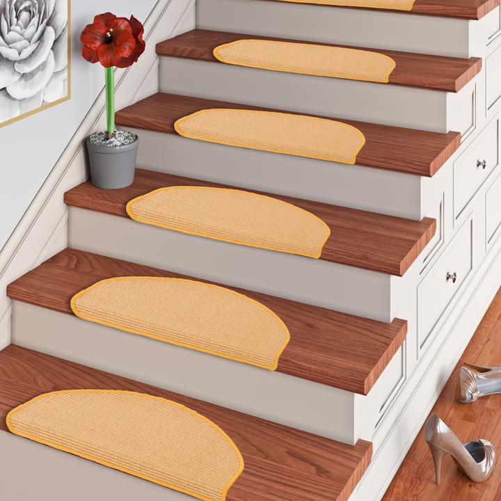 Actual product image Pergamon Natural Sisal Step Mats Set of 15 (24 x 65 cm)