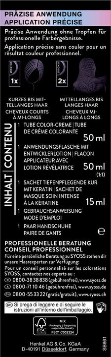 Nährwerte und Zutaten Syoss Metallic Collection 6 61 Caramel Gold (6 61 Caramel Gold)