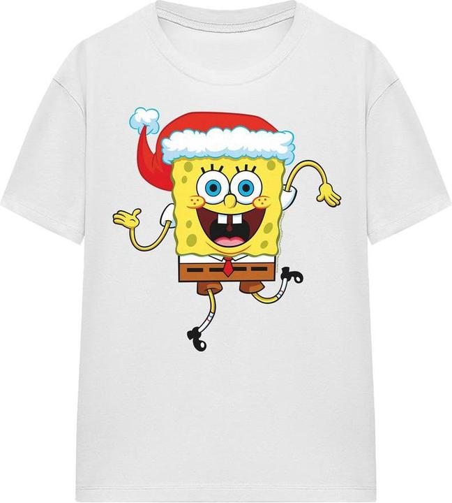 Immagine prodotto Spongebob Squarepants Maglietta Natale Cappello da Babbo Natale Adulto Unisex (M)