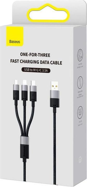 Actual product image Baseus 3in1 charging cable (1.20 m, USB 3.2 Gen 1)
