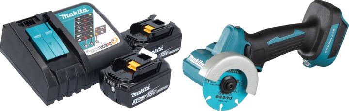 Actual product image Makita DMC 300 RF cordless angle grinder 18 V 76 mm brushless + 2x battery 3.0 Ah + charger (76 mm)