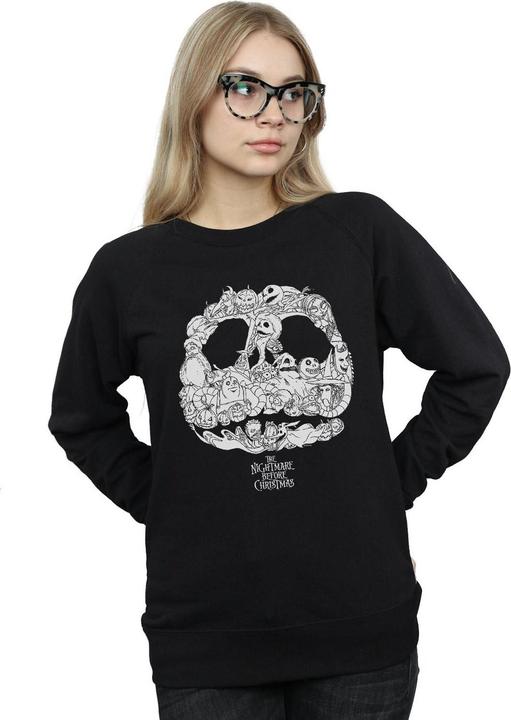 Actual product image Disney Womens/Ladies Nightmare Before Christmas Jack Skellington Jack-O-Lanterns Sweatshirt (XL)
