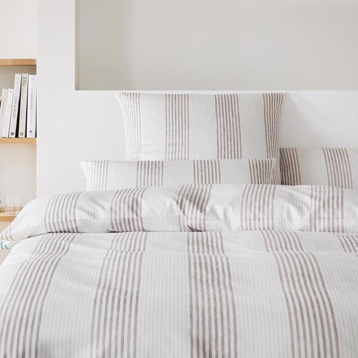 Immagine prodotto Elegante Biancheria da letto Mako in raso Bridge blu cielo (Copricuscino, 65 x 100 cm)