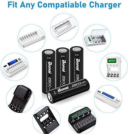 Produktbild Bonai Wiederaufladbare Batterien (24 Stk., AA, 2800 mAh)