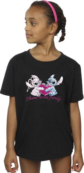 Produktbild Disney Lilo And Stitch Ohana Heart With Angel TShirt Mädchen (140, 146)