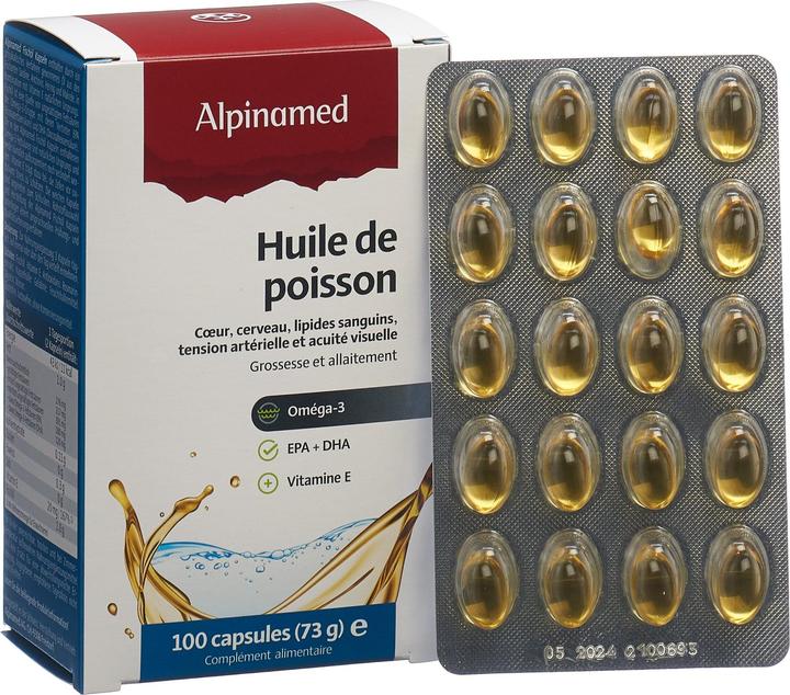 Actual product image Alpinamed Fish oil (100 Piece, Capsules, 70 g)