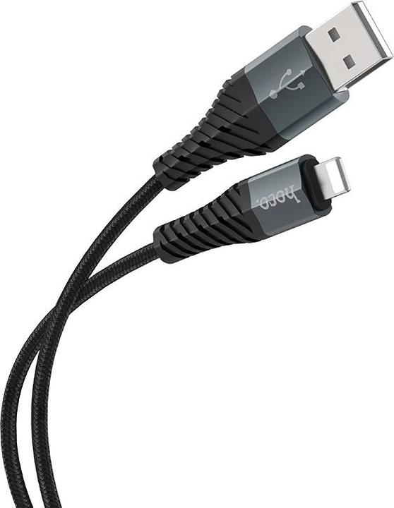Actual product image Hoco USB-A to Lightning X38 Cool, 18W, 2A, 1m, black (1 m, USB 3.0)